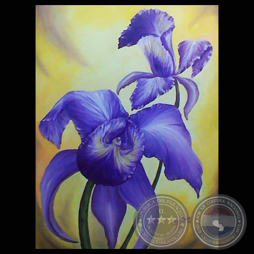 ORQUÍDEAS y CALAS (Óleos de CARMEN MENDOZA)